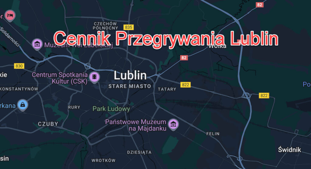 Cennik cena Przegrywania Lublin