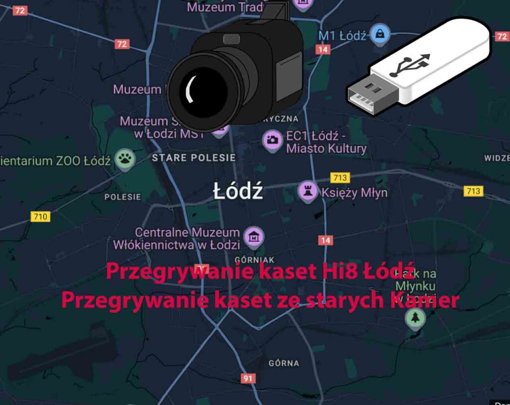 Przegrywanie kaset Hi8 Łódź