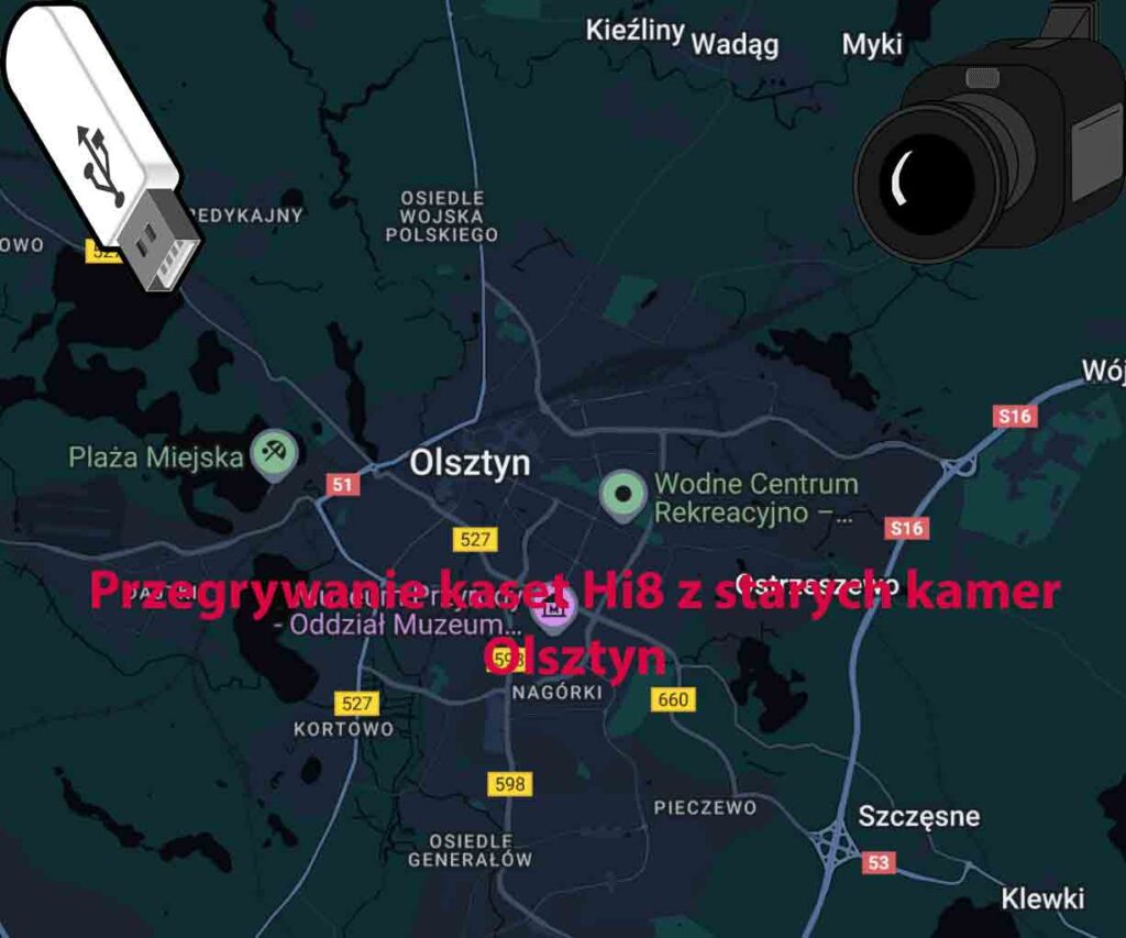 Przegrywanie kaset Hi8 Olsztyn