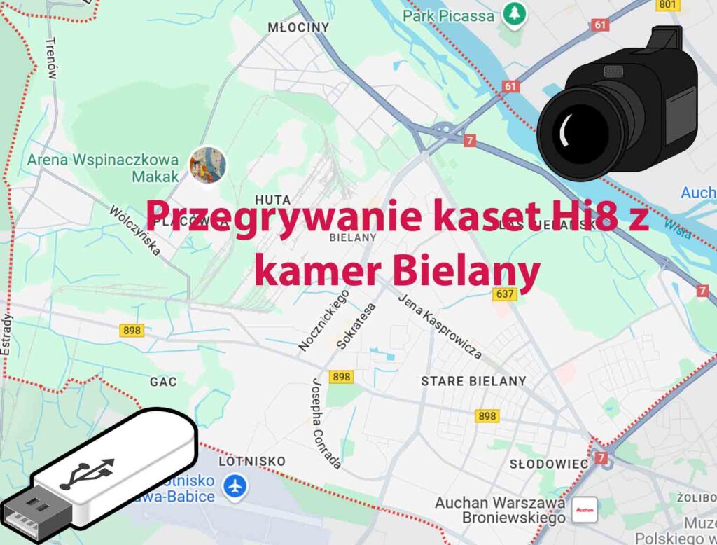 Przegrywanie kaset Hi8 z kamer Bielany