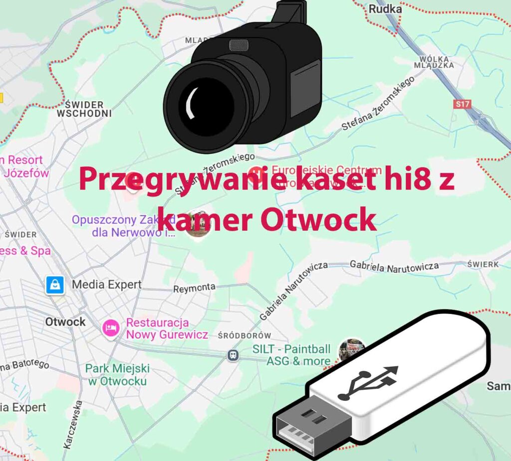 Przegrywanie kaset z kamer Hi8 Otwock,