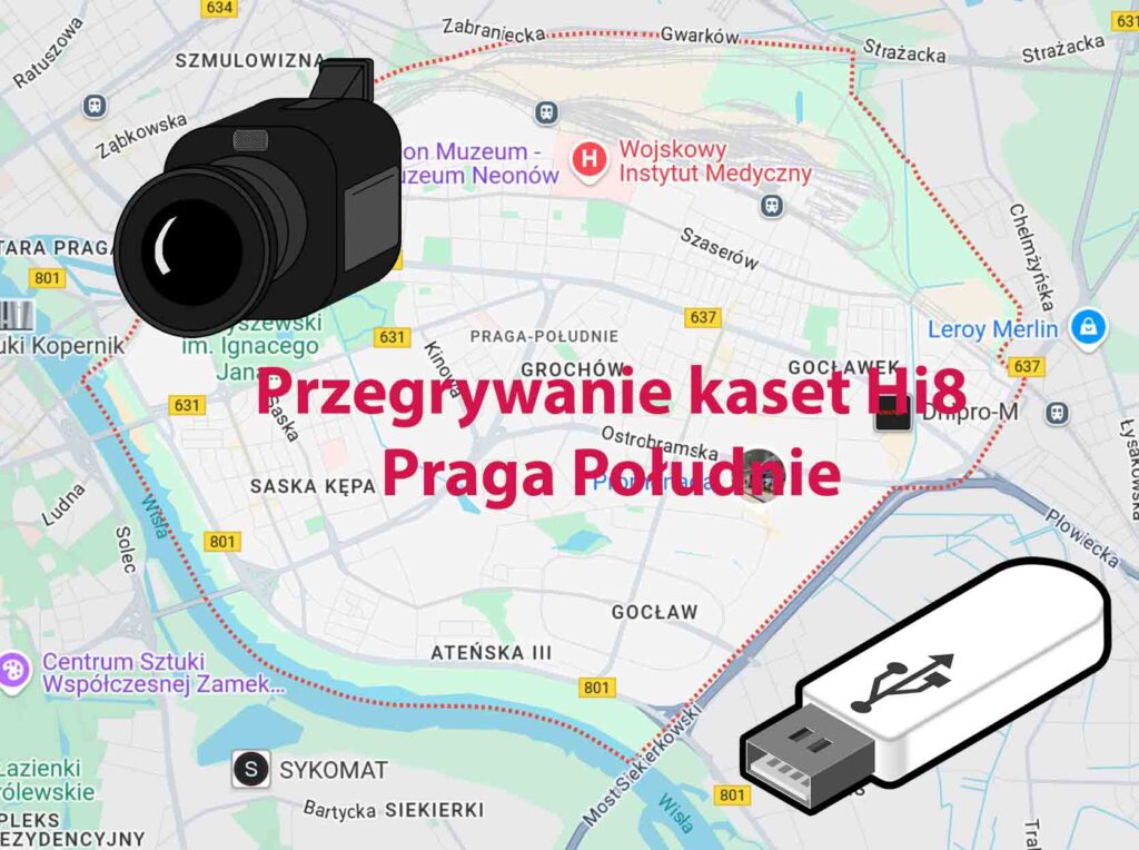 Przegrywanie kaset Hi8 Praga Południe