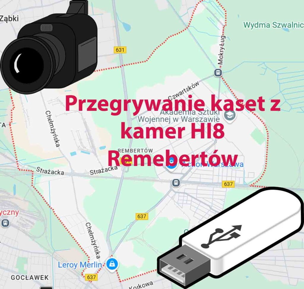 Przegrywanie kaset z kamer Hi8 Rembertów