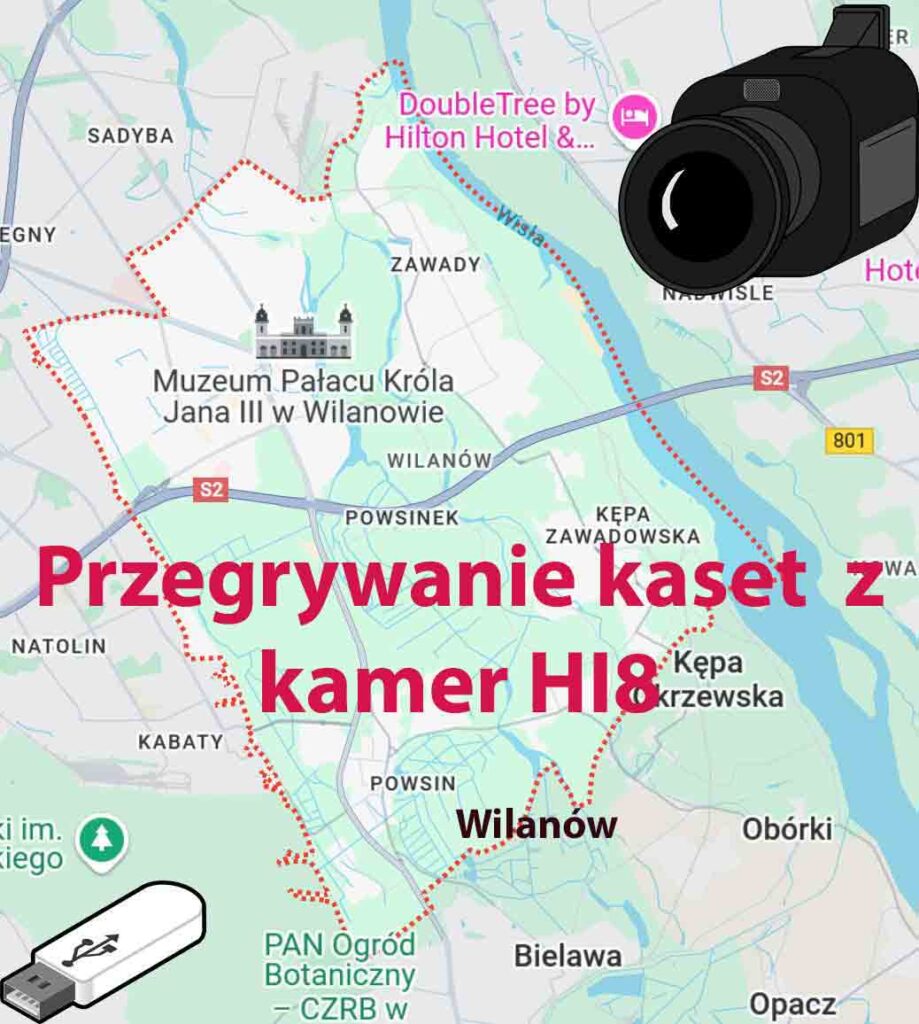 Przegrywanie kaset Hi8 Wilanów