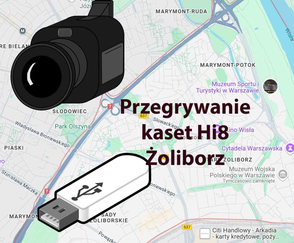 Przegrywanie kaset Hi8 Żoliborz