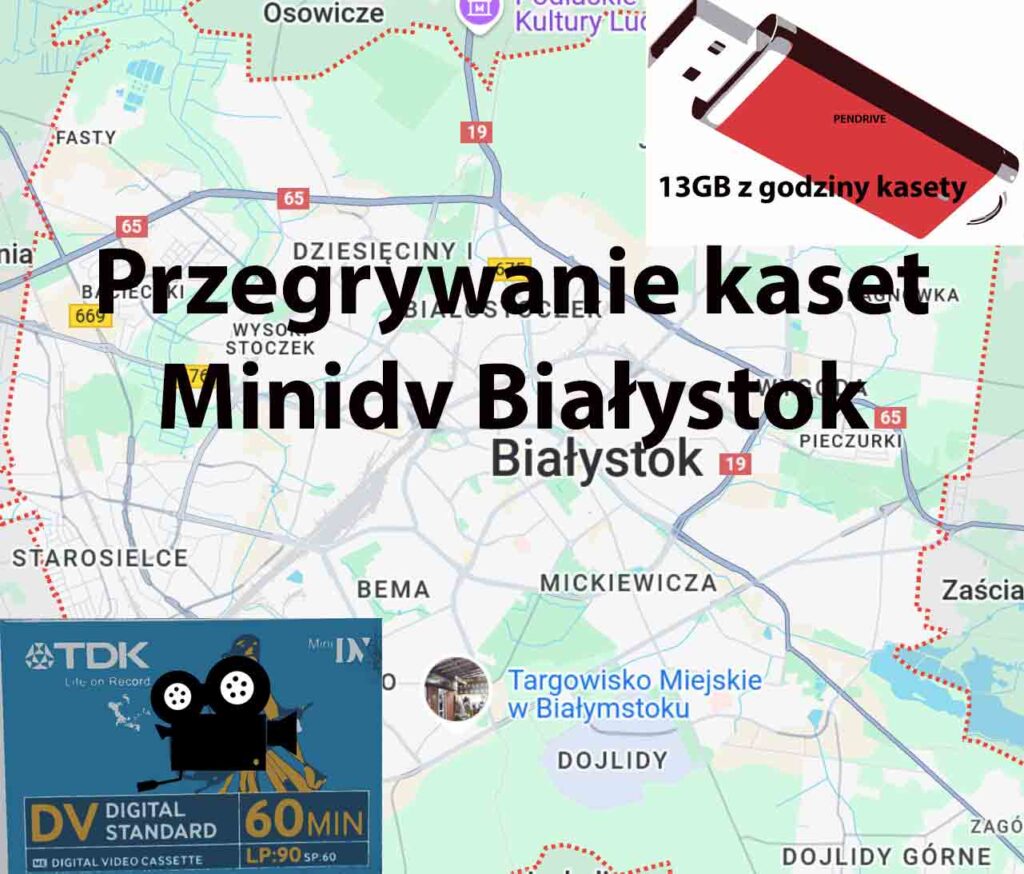 Przegrywanie kaset minidv Białystok