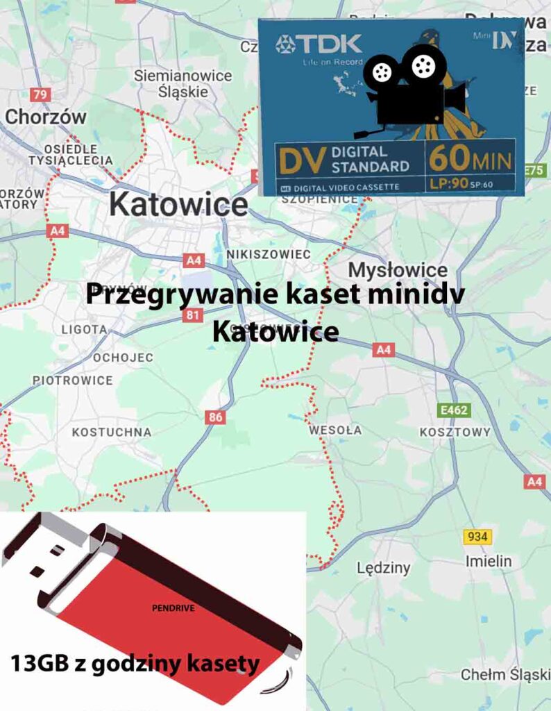 Przegrywanie kaset minidv Katowice