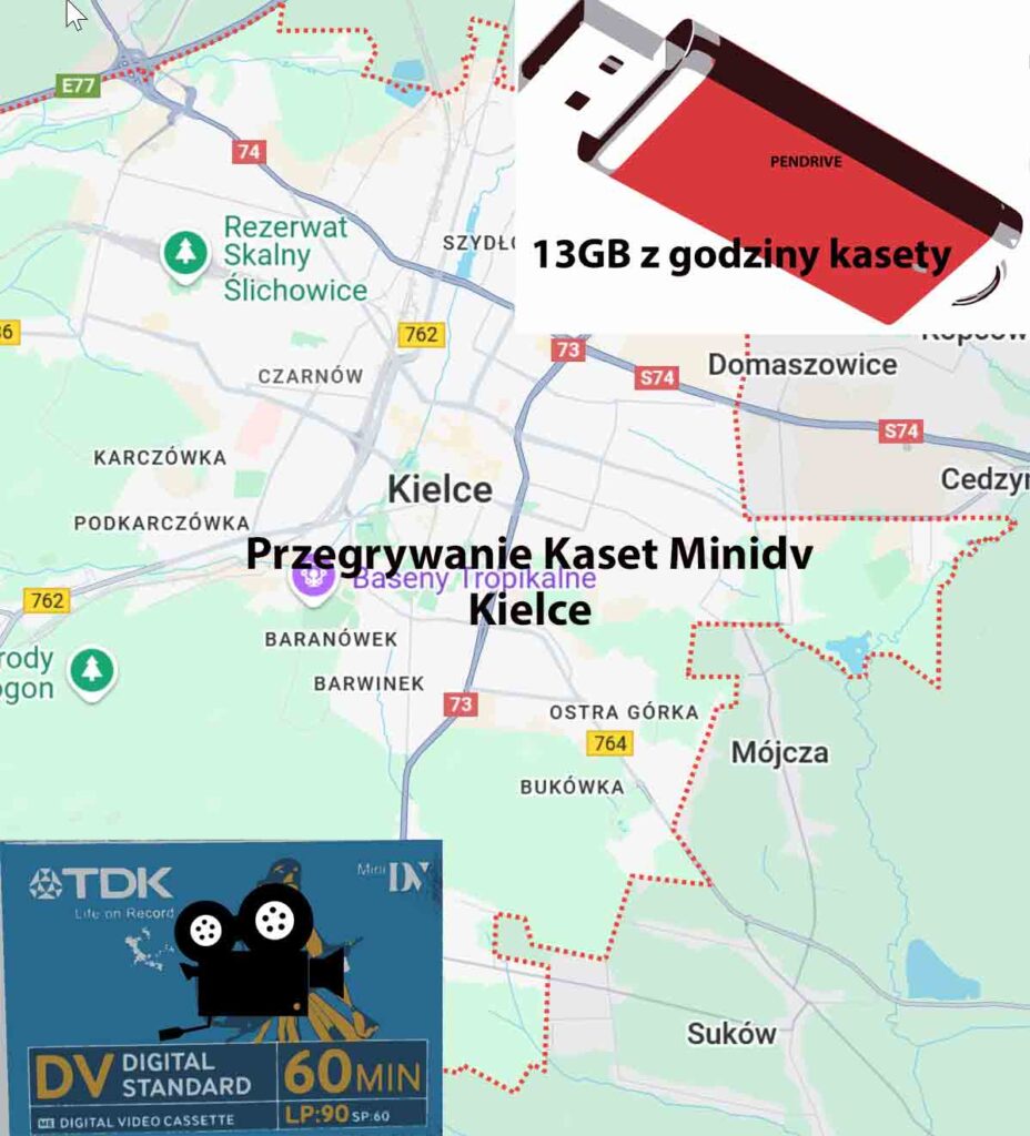 Konwersja kaset MiniDV z kamer w Kielcach