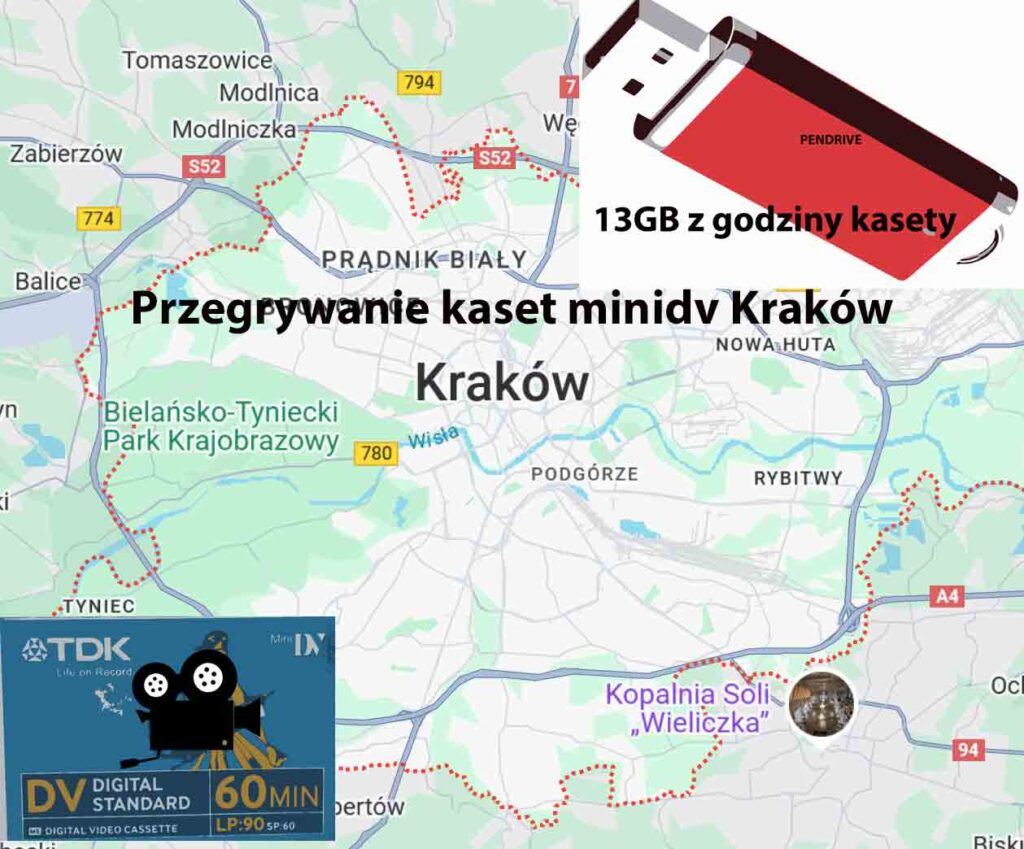 Przegrywanie kaset z kamery MiniDV w Krakowie