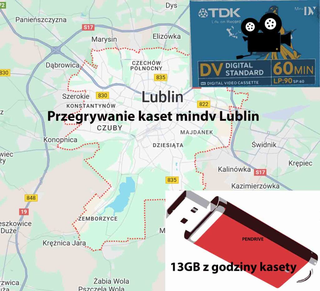 Przegrywanie kaset minidv Lublin