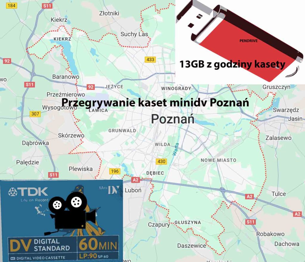 Przegrywanie kaset minidv Poznań