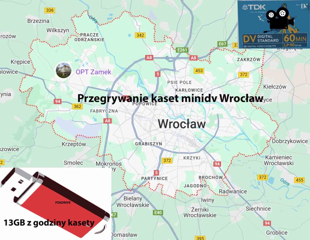 Przegrywanie kaset minidv z kamer Wrocław