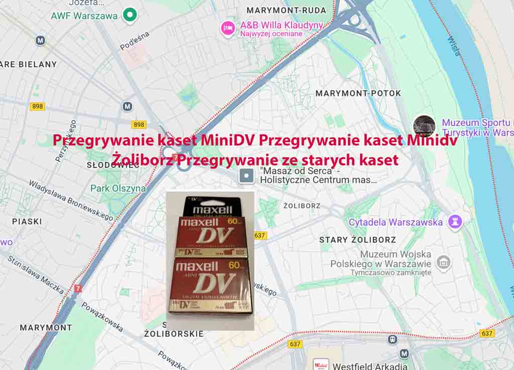 Przegrywanie kaset Minidv Żoliborz